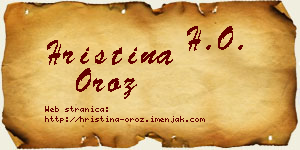 Hristina Oroz vizit kartica